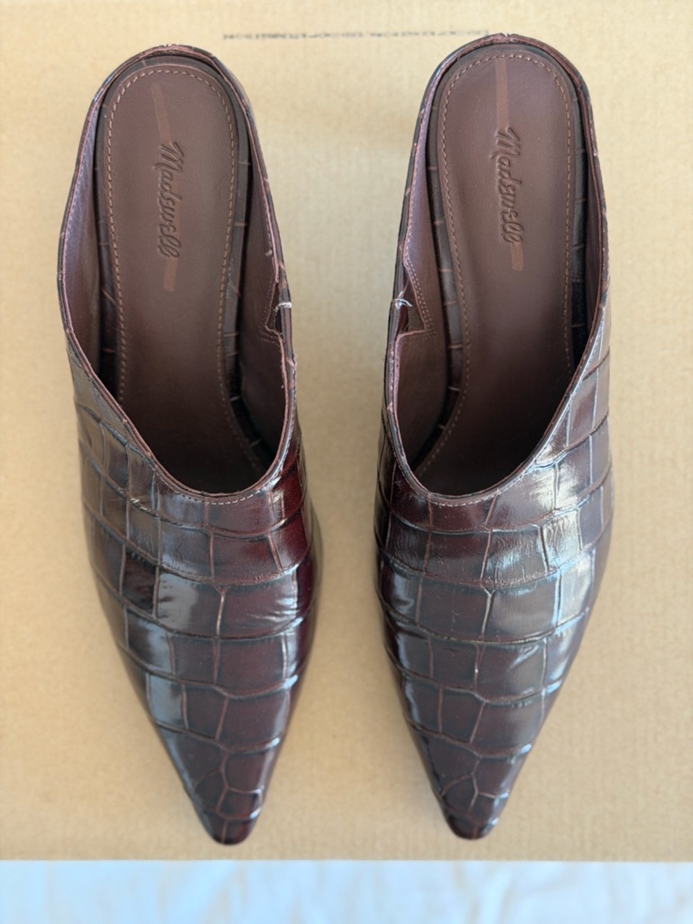 Madewell The Emilie Heeled Mule in Chocolate Raisin, Size 9 - Picture 7 of 10